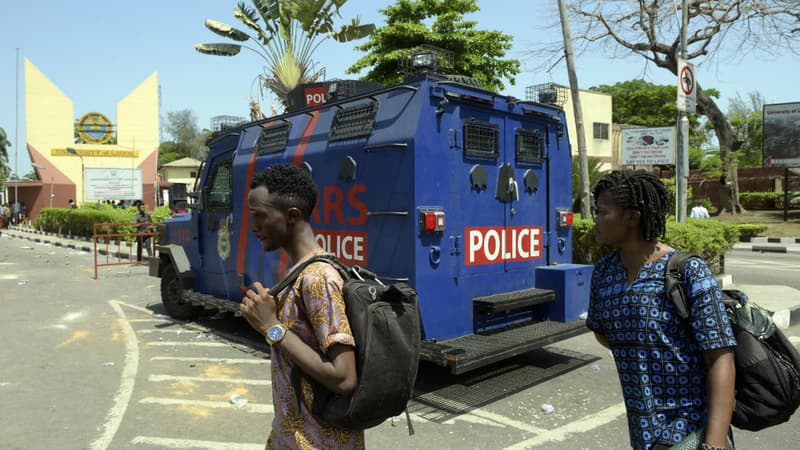 Un camion de police au Nigéria - Image d'illustration