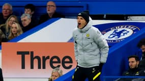 Thomas Tuchel furieux pendant un match de Chelsea, le 23 janvier 2022