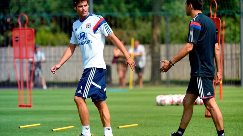 Yoann Gourcuff avec Hubert Fournier à l'entraînement