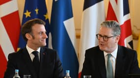 Le président français Emmanuel Macron et le Premier ministre britannique Keir Starmer le 2 mars 2025 à Londres 