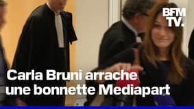 Carla Bruni arrache la bonnette du micro de Mediapart