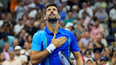 Novak Djokovic à l'US Open en septembre 2023