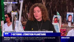 7-Octobre: "On essaye d'invisibiliser nos commémorations", assure Sarah Aizenman (présidente du collectif de lutte contre l'antisémitisme "Nous vivrons")