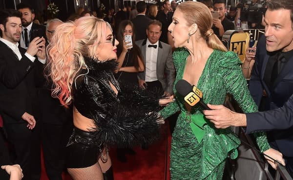 Lady Gaga et Céline Dion aux Grammy Awards en février 2017 à Los Angeles 