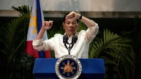 Le président philippin Rodrigo Duterte à Manille, le 23 mars 2017