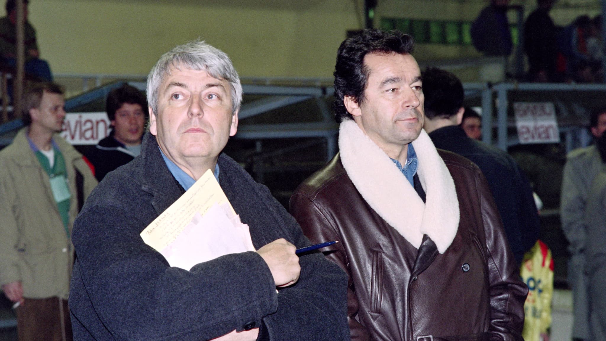 Michel Denisot avec Charles Biétry à Lens le 21 mars 1993