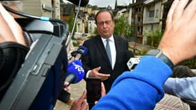 L'ancien président et membre du PS, François Hollande, lors d'une conférence de presse pour annoncer sa candidature aux législatives en Corrèze, le 15 juin 2024 à Tulle. (Photo d'archive)