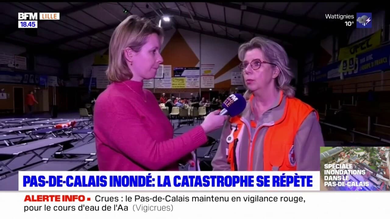 Fabienne Berquier, présidente de la Croix-Rouge du Pas-de-Calais, raconte  comment se passe la prise en charge des sinistrés