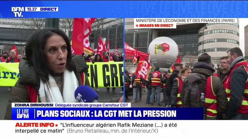 Plans sociaux: la CGT manifeste devant Bercy pour défendre l'industrie et l'emploi