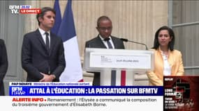 Passation au ministère de l'Éducation nationale: "Nous avons posé les fondations d'un nouvel élan pour l'école inclusive", affirme Pap Ndiaye