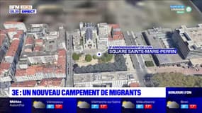 Un nouveau campement de migrants dans le square Sainte-Marie-Perrin à Lyon