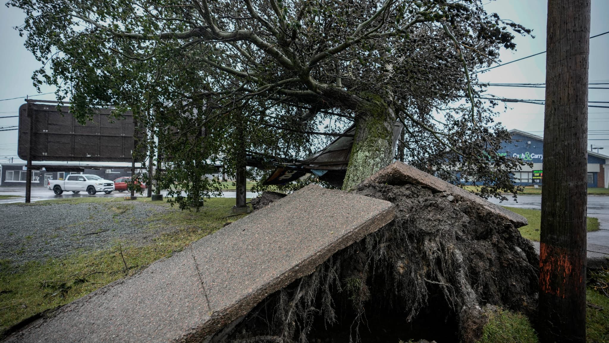 Les dégâts causés par l'ouragan Fiona au Canada, le 24 septembre 2022.