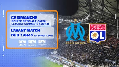 OM-OL commenté sur BFM Marseille Provence, BFM Lyon et BFM Toulon Var.