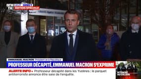 Le discours d'Emmanuel Macron après l'assassinat d'un professeur à Conflans-Sainte-Honorine