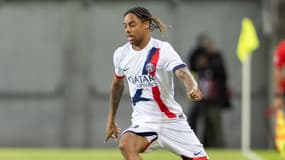 Bradley Barcola en match de préparation avec le PSG, 8 août 2024