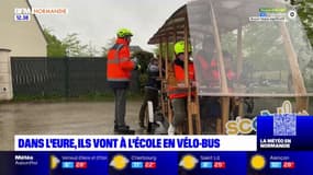 Dans l'Eure, les enfants vont à l'école en vélo-bus