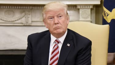 Le président américain Donald Trump dans le bureau Ovale de la Maison Blanche, le 16 mai 2017
