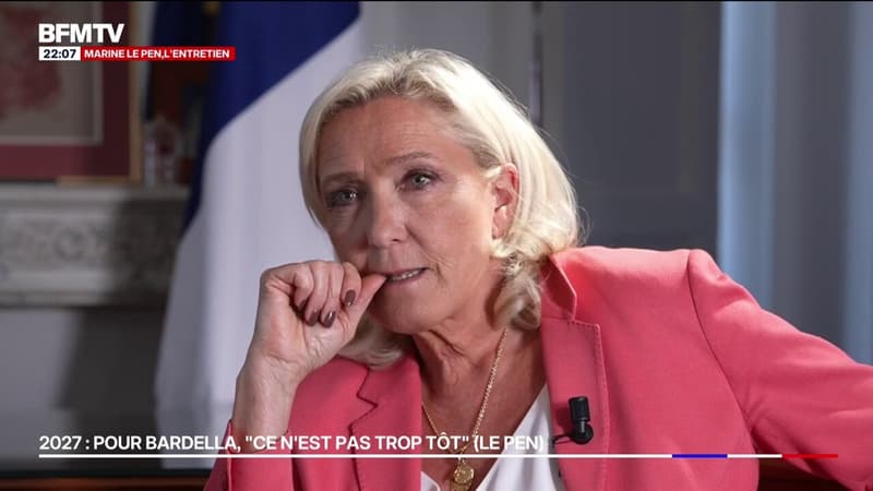 Marine Le Pen: "Nous avons fait, Jordan et moi, un choix commun: nous considérons que la meilleure configuration c'est que je sois présidente et qu'il soit mon Premier ministre"