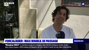 Max Boublil de passage à Forcalquier pour le tournage d'une série