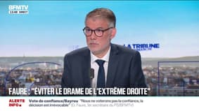 Démission d'Emmanuel Macron: pour Olivier Faure (PS), cette solution serait "une possibilité d'avoir un scrutin et un président(e) de la République qui serait élu(e) derrière et obtiendrait une majorité"