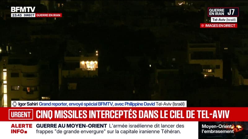 Cinq missiles ont été interceptés dans le ciel de Tel-Aviv en Israël