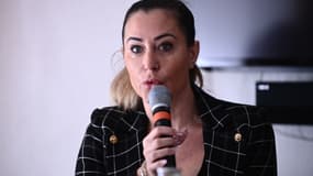 L'agente d'influenceurs Magali Berdah, lors d'une conférence de presse à Paris, le 14 septembre 2022.