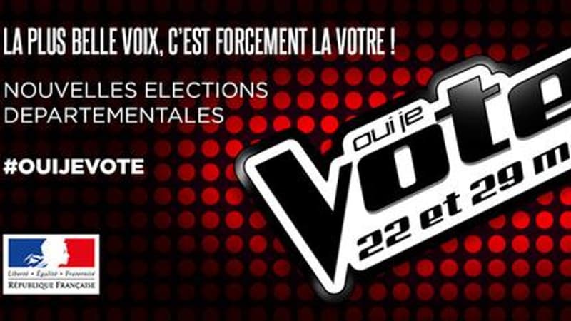 Le ministère de l'Intérieur appelle les électeurs à "donner de la voix" aux élections départementales, dans un message mis en ligne sur Twitter samedi 14 mars.