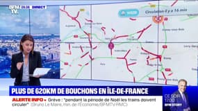 630 km de bouchons ont été enregistrés ce matin en Île-de-France 