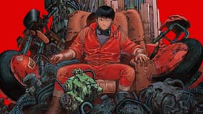 Détail de l'affiche de la ressortie d'Akira en 4K