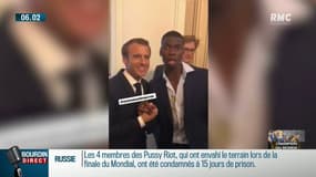 Blagues, chants... A l'Elysée, Paul Pogba a fait son show