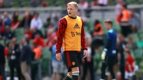 Donny Van de Beek à l'échauffement avec Manchester United, 6 août 2023
