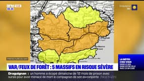 Var : Cinq massifs forestiers placés ce lundi en risque incendie sévère 