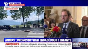 "C'est une attaque contre l'humanité qui a eu lieu ce matin": le député de Haute-Savoie Antoine Armand s'exprime après l'agression au couteau survenue à Annecy 