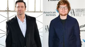 Hugh Jackman (à gauche), Ed Sheeran (à droite)