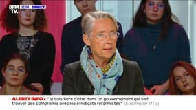 Élisabeth Borne: "Il n'y a plus aucune raison que ce mouvement de grève se poursuive" après les annonces sur l'âge pivot