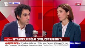 "C'est dangereux, c'est jouer à la roulette russe": l'échange entre Sophie Binet (CGT) et Amir Reza-Tofighi (CPME) sur la retraite par capitalisation