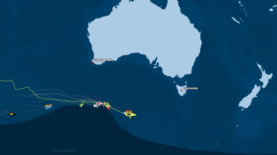La tête de course du Vendée Globe au sud de l'Australie