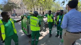160 agents mobilisés pour assurer la propreté de sites olympiques à Paris, le 5 août 2024.
