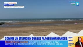 Normandie: les visiteurs profitent de l'été indien sur les plages de la région