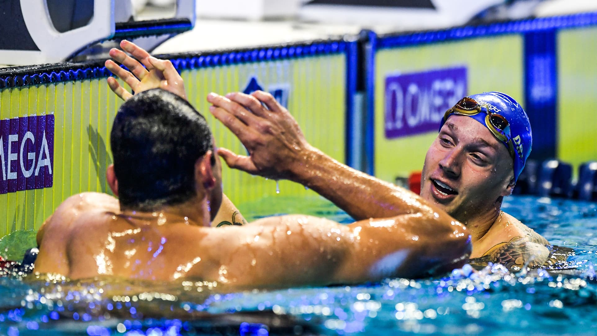 Caeleb Dressel et Florent Manaudou