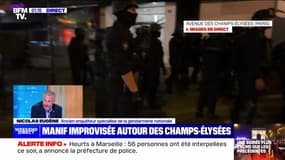 Manif improvisée autour des Champs-Elysées - 01/07