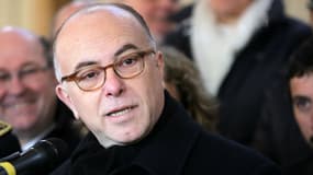 Bernard Cazeneuve à Saint-Martial-le-Vieux, dans  la Creuse, le 10 février 2017