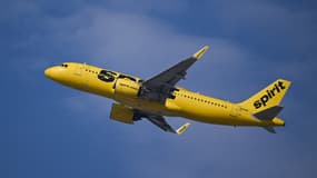 Un avion de la compagnie aérienne américaine Spirit Airlines de l'aéroport international de Los Angeles, en Californie, le 31 janvier 2025 (photo d'illustration). 