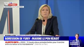 Agression de Yuriy: Marine Le Pen fait part de "sa colère" et "son dégoût"