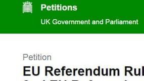 Capture d'écran de la pétition en ligne réclamant un deuxième référendum sur l'Union européenne