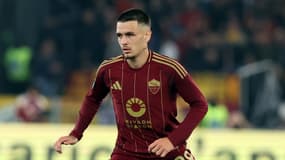 Enzo Le Fée avec la Roma en Serie A, octobre 2024