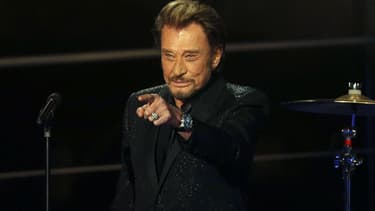 Johnny Hallyday, lors du Téléthon à Paris en 2014