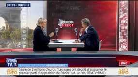 Saisie de 2 millions d'euros: "Je pense que les deux magistrats sont politisés", estime Marine Le Pen