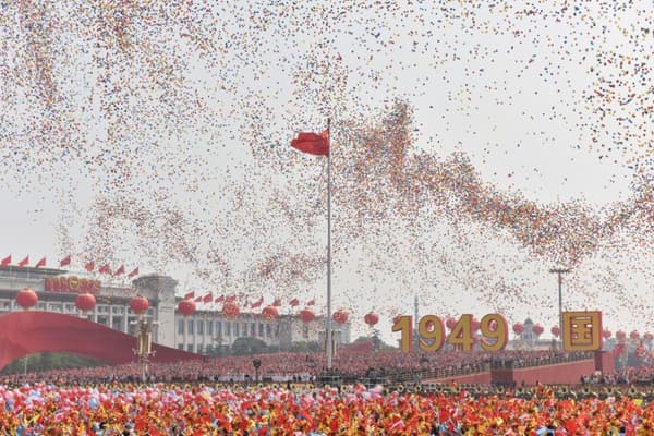 Sur la place Tiananmen, à Pékin, le 1er octobre. Sur la place Tiananmen, à Pékin, le 1er octobre.