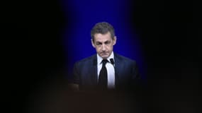 Nicolas Sarkozy lors du conseil national des Républicains, le 14 février 2016 à Paris